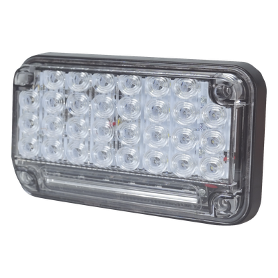 Luz de Advertencia LED / 66 LEDs / 7x4" / 12 VCC / 10 Patrones de Destello / Montaje Permanente / Color Claro | SIERRA STORE
