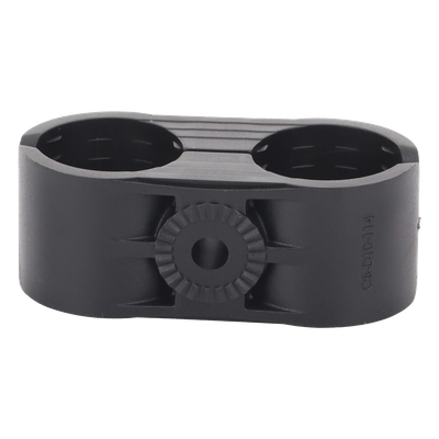 Sujetador Plástico para Cable Coaxial / 2 Cables / 1-1/4" Nominal / Rango 1.535" a 1.614" (39 a 41 mm) / Montaje Varilla 3/8" o M10 / | SIERRA STORE