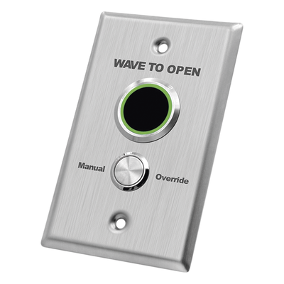 ACCESSPRO APB2BL - Botón de Salida Doble / Sin Contacto y Contacto / IP65 / Temporizador 0-30 s / Detección 5-25 cm / LED Azul/Verde / | SIERRA STORE