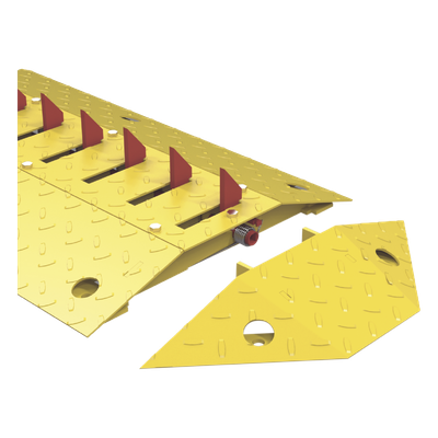 ACCESSPRO XB-TK-AE - Bisel final para sección de picos ponchallantas / Acero robusto / Diseño modular / Picos retráctiles / Resistente | SIERRA STORE