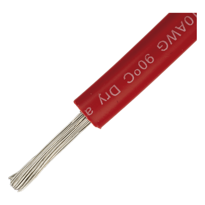 Cable Fotovoltaico / 16 mm² (6 AWG) / Cobre / 2000V / Rojo / Rollo 50 m (164 ft) | SIERRA STORE