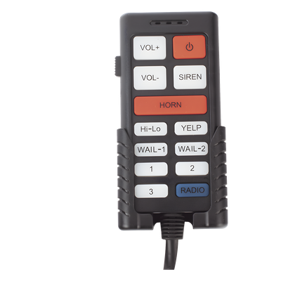 Sirena Vehicular / 100W / 115 dB / Control Unimando / 3 Salidas Auxiliares / Micrófono / Interconexión a Radio | SIERRA STORE