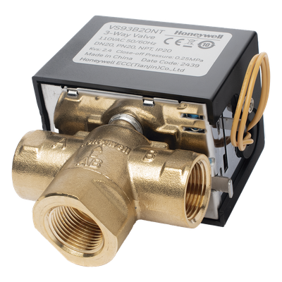 Válvula de Control Eléctrica de 3 Vías / Retorno por Resorte Normalmente Cerrada / 110 V CA / DN20 NPT 3/4" / PN20 / IP20 | SIERRA STORE