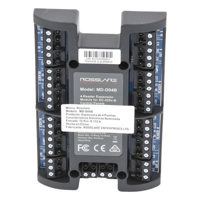 Módulo Expansor de Control de Acceso / 4 Puertos Wiegand / 4 Salidas Relé 5A NA/NC/COM / Comunicación Supervisada / 12 VCC / Diseño | SIERRA STORE