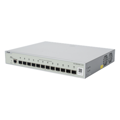 Switch Administrable Full Aggregation Capa 3 / 12 Puertos SFP+ 10G / 240 Gbps / 1U / 11.81 x 9.13 x 1.73 in | SIERRA STORE