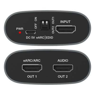 Extractor de Audio eARC HDMI / 18 Gbps / 4K HDR / Salidas Óptica y Coaxial Simultáneas / Audio HD 7.1 / Dolby Atmos y DTS:X / Diseño | SIERRA STORE
