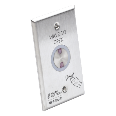 Botón de Salida Sin Contacto / Sensor de Proximidad 10 cm (4") / Relevador SPDT / Temporizador 1-35 s / Acero Inoxidable / Intemperie | SIERRA STORE