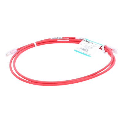 PANDUIT UTP28X7RD - Cable de Parcheo UTP / Cat6A / 28AWG / CM-LSZH / 2.13 m (7 ft) / Rojo | SIERRA STORE