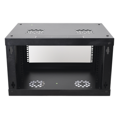 Gabinete de Pared / 6U / 19'' / 455 mm Profundidad / 80 kg Carga / Acero Reforzado / 1.49 ft Alto | SIERRA STORE