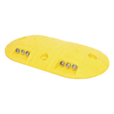 ACCESSPRO AC22-12BY - Boya Vial / Plástico Duradero / 20 Toneladas / LED Reflejantes / 4 Orificios / 8.7 x 4.7 x 1 pulgadas | SIERRA STORE