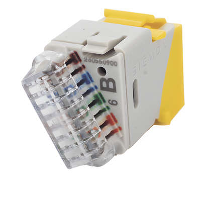 SIEMON U6-K05NS - Jack Keystone Cat6 UTP / 250 MHz / Amarillo / -10 a 60°C / 22-24 AWG / T568A/B | SIERRA STORE