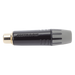 Conector RCA Hembra / Contacto Chapado en Oro / Carcasa Metálica Negra / Cable OD 3.5-6.5 mm / 2000 Ciclos | SIERRA STORE