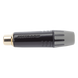 Conector RCA Hembra / Contacto Chapado en Oro / Carcasa Metálica Negra / Cable OD 3.5-6.5 mm / 2000 Ciclos | SIERRA STORE
