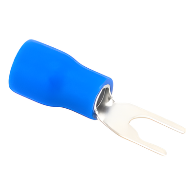 Terminal Horquilla Aislada / 18-14 AWG / Cobre Electrolítico / Paquete 25 Piezas / Azul | SIERRA STORE