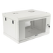 Gabinete de Pared / 6U / 19" / Profundidad 455 mm (1.49 ft) / Carga 80 kg / Acero Reforzado / Puerta Perforada / Color Blanco | SIERRA STORE