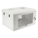 Gabinete de Pared / 6U / 19" / Profundidad 455 mm (1.49 ft) / Carga 80 kg / Acero Reforzado / Puerta Perforada / Color Blanco | SIERRA STORE