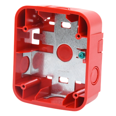 Caja de Montaje en Pared / Para Sirena / Color Rojo / Diseño Compacto / Compatible Serie L | SIERRA STORE