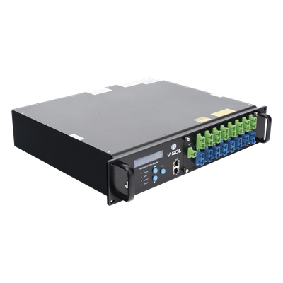 Amplificador Óptico EYDFA / 16 Puertos 1550 nm / Salida 22 dBm / GPON EPON XGS-PON / Gestión SNMP y Web | SIERRA STORE