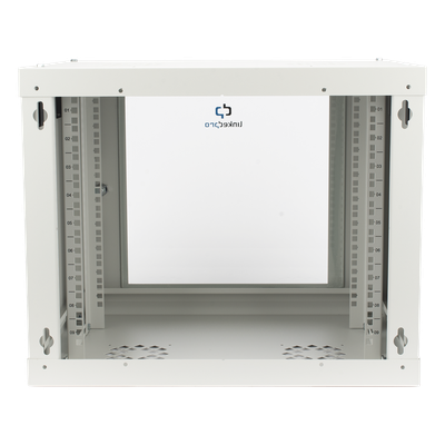 Gabinete de Pared 9U / Rack 19" / Cristal Templado / Profundidad 479.5 mm / Carga 80 kg / Acero Reforzado | SIERRA STORE