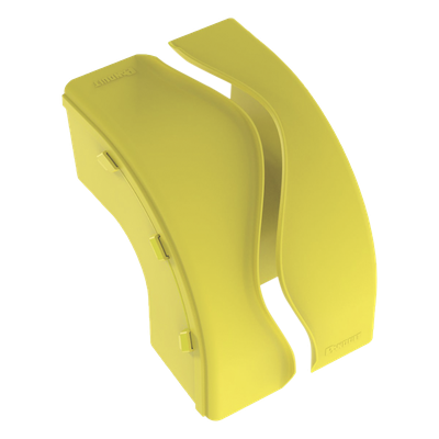 PANDUIT FROVRA6X4LYL - Bajada Vertical Exterior 90° / Canaleta 6x4 FiberRunner / Radio 2" (50.8 mm) / PC/ABS / Amarillo | SIERRA STORE