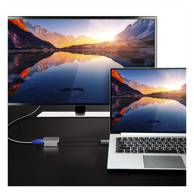 Adaptador USB-C a VGA / 2048x1152 @ 60Hz / Thunderbolt 3 Compatible / HDCP 1.3 / 0.03 kg | SIERRA STORE