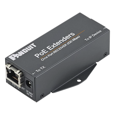 PANDUIT POEXRX1 - Receptor PoE/PoE+ / Hasta 610 m (2000 ft) / Cat5e/Cat6 / 10/100 Mbps / -40°C a 70°C | SIERRA STORE