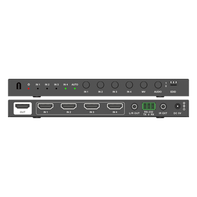 Multivisor HDMI / 4 Entradas x 1 Salida / 4K@30Hz / Vista Cuádruple / Control IR / HDCP 1.4 | SIERRA STORE