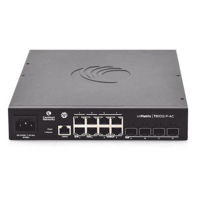 Switch PoE Capa 2/3 / 8 Puertos Gigabit PoE / 4 SFP+ 10 Gbps / Rendimiento 96 Gbps / PoE Budget 200W / Zero-Touch Provisioning | SIERRA STORE