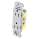Contacto Dúplex de Pared / 15 A / 125 V / Placa Frontal Gris / Instalación Sin Tornillos Visibles / Compatible Multi-Gang | SIERRA STORE