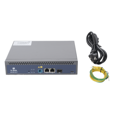 OLT GPON / 1 Puerto PON SC/UPC / 128 ONUs / 3 Puertos Uplink / 20 km (12.4 mi) / Redundancia AC/DC / Rack | SIERRA STORE