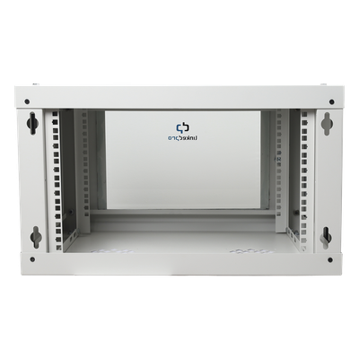 Gabinete de Pared 6U / 19" / Profundidad 455 mm (1.49 ft) / Cristal Templado / Carga 80 kg / Acero Reforzado | SIERRA STORE