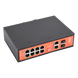 Switch PoE Industrial / 8 Puertos Gigabit + 2 SFP Combo / Extensión 250 m (820 ft) / PoE 300W / Protección 6 kV / -40°C a 80°C / | SIERRA STORE