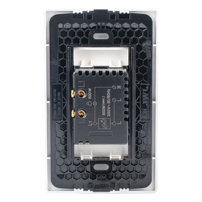 Dimmer Rotativo / 300W / 127 V~ 60 Hz / Instalación en Muro / Blanco Semi Brillante / 11.8 x 7.8 x 3 cm | SIERRA STORE
