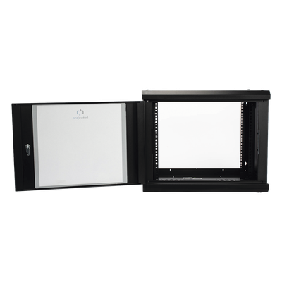 Gabinete de Pared 9U / Cristal Templado / 455 mm Profundidad (1.49 pies) / Acero Reforzado | SIERRA STORE