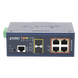 Switch Industrial Administrable Capa 2 / 4 Puertos PoE 802.3af/at Gigabit / 2 Puertos SFP 100/1000X / Anillo Redundante | SIERRA STORE