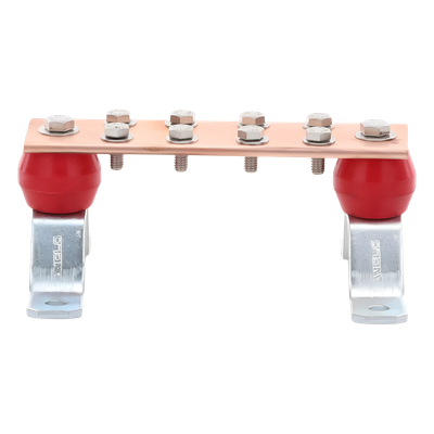 LINKEDPRO BY EPCOM LP-BUS-MURO - Barra Unión Muro / 1000A / Cobre 100% / Aisladores Rojos / TMGB-TGB / 3.28 ft | SIERRA STORE