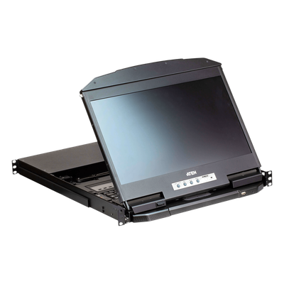 KVM Switch LCD 18.5" (7.3 in) | Consola Dual Rail 1U | 4 Puertos USB HDMI | Multi-View Quad-PiP-PbP-PoP | Resolución 1920x1200 @ 60Hz | SIERRA STORE