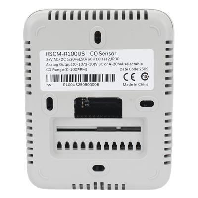 Sensor de Monóxido de Carbono / Salida Analógica y Relevador / Punto de Conmutación 100 ppm / Para Estacionamientos Cerrados | SIERRA STORE