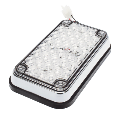 Luz de Advertencia LED / 6x4 pulgadas / Bicolor Rojo/Claro / 66 LED / 12 VCC / 10 Modos de Destello / Montaje Permanente | SIERRA STORE