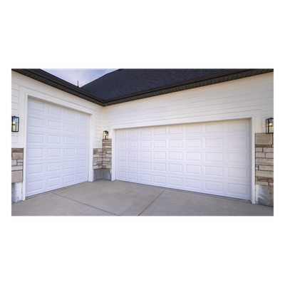 ACCESSPRO GARAGE98-SC - Puerta de Garage de alta calidad, Color blanco 9X8 pies,  AISLADA, Estilo Americana , CUADRO CORTO | SIERRA STORE