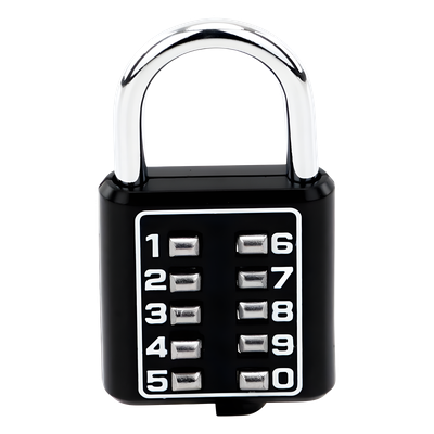 Candado Digital de Combinación / 100,000 Combinaciones / Cuerpo 35/40 mm / Acero Cromado / Sin Llave / Anti-corrosión | SIERRA STORE