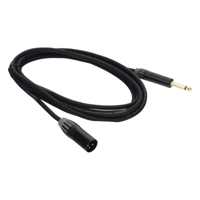 Cable de Audio XLR a Plug / 3 Polos Macho a 1/4 in Mono / Doble Blindaje / Longitud 3 m (9.8 ft) / Conectores Seetronic Serie M | SIERRA STORE