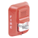 Sirena con estroboscopio / 2 hilos / 12-24 Vcd / candela 15 a 185 seleccionable / rojo con leyenda FIRE / Serie L | SIERRA STORE