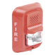 Sirena con estroboscopio / 2 hilos / 12-24 Vcd / candela 15 a 185 seleccionable / rojo con leyenda FIRE / Serie L | SIERRA STORE