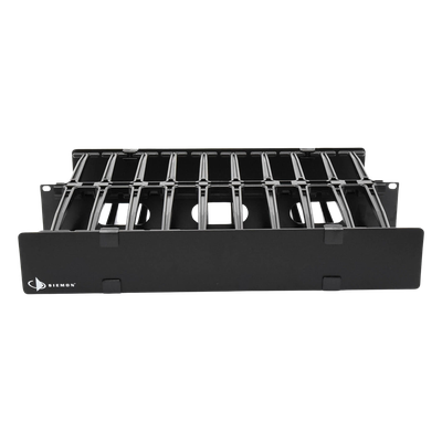SIEMON HCM-6-2UD - Organizador de Cable Horizontal / Doble Profundidad 6in (152mm) / Rack 19in / 2UR / Alta Densidad | SIERRA STORE