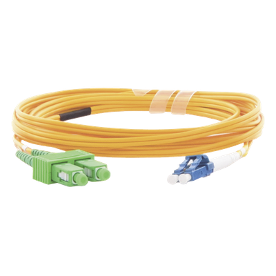 LINKEDPRO BY EPCOM LP-FO-D-LCU-SCA-03 - Jumper de Fibra Óptica / Monomodo 9/125 / LC/UPC-SC/APC / Dúplex / 2.0 mm PVC / 3 m (9.84 ft) | SIERRA STORE