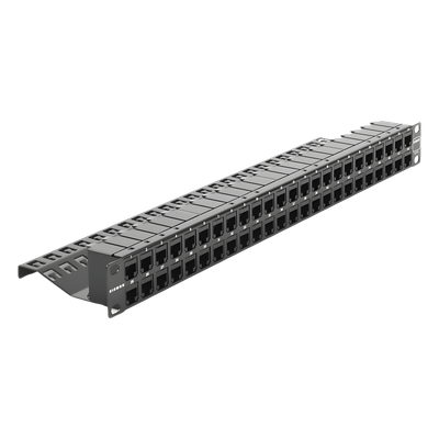 SIEMON Z6-PNL-U48K - Patch Panel UTP / 48 Puertos Cat 6 / Plano 1UR / 19" Rack / Acero Negro / 4.3 x 19 x 1.7 in | SIERRA STORE