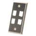 PANDUIT CFP4SY - Placa de Pared Vertical / Acero Inoxidable Grado 304 / 4 Puertos Mini-Com / 2.74 x 4.5 pulgadas | SIERRA STORE