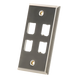 PANDUIT CFP4SY - Placa de Pared Vertical / Acero Inoxidable Grado 304 / 4 Puertos Mini-Com / 2.74 x 4.5 pulgadas | SIERRA STORE