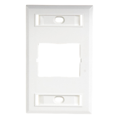 SIEMON CT2-FP-02 - Placa de Pared / 1 Puerto Acoplador / Estándar Británico 85x85mm / Color Blanco | SIERRA STORE